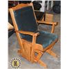 Image 1 : WOOD FRAME ROCKING CHAIR