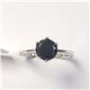 Image 1 : 10K WHITE GOLD BLACK DIAMOND(1.2CT) RING