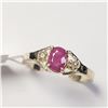 Image 3 : 10K YELLOW GOLD RUBY(0.56CT) DIAMOND(0.03CT)