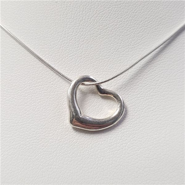 SILVER HEART 18" NECKLACE