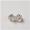 Image 1 : 14K YELLOW GOLD CZ EARRINGS, MADE IN CANADA