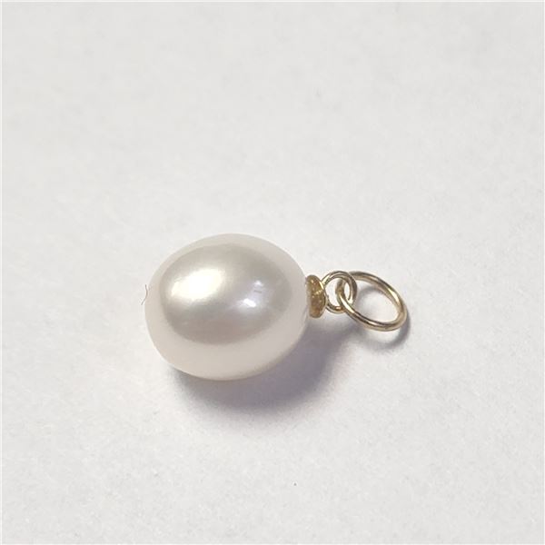 14K YELLOW GOLD FRESH WATER PEARL PENDANT