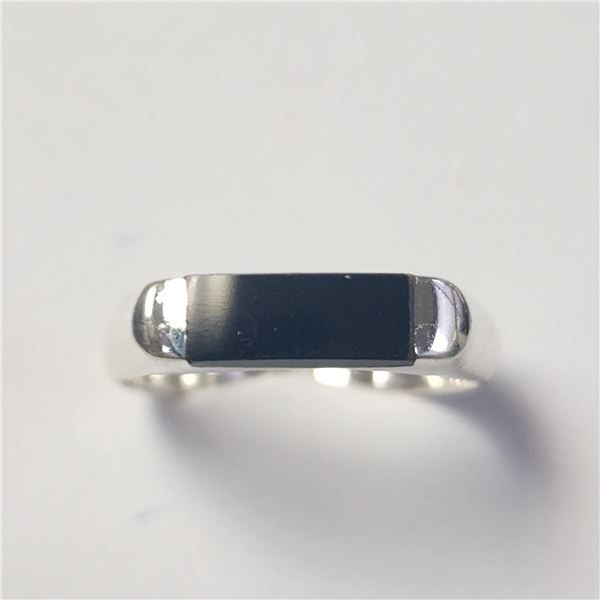 SILVER BLACK ONYX RING