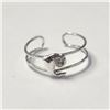 Image 1 : SILVER CZ TOE RING