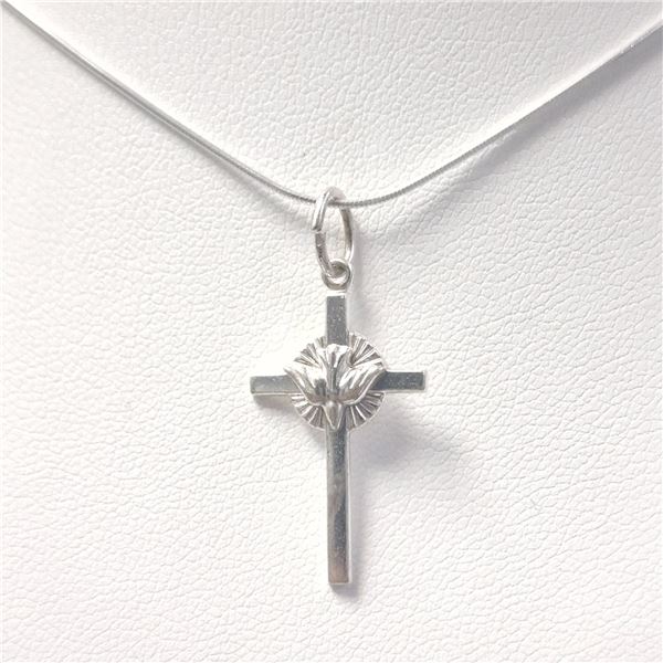 SILVER CROSS 18" NECKLACE