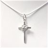 Image 1 : SILVER CROSS 18" NECKLACE