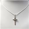 Image 2 : SILVER CROSS 18" NECKLACE