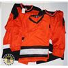 Image 1 : LOT OF 3 MENS XL LONG SLEEVE ORANGE JERSEYS