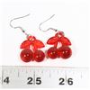 Image 1 : NEW RED CHERRY THEME DROP EARRINGS