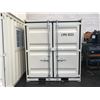 Image 2 : BEIGE PORTABLE OFFICE CONTAINER W87" X L108" X H99" WITH WINDOW AND LOCKING MAN DOOR