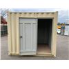 Image 3 : BEIGE PORTABLE OFFICE CONTAINER W87" X L108" X H99" WITH WINDOW AND LOCKING MAN DOOR