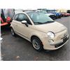 Image 2 : 2012 FIAT 500, 2DR COUPE, BEIGE, VIN 3C3CFFCR2CT141897