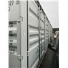 Image 2 : *H/T* *W* GREY 40' 52,910 MAX CAPACITY INDUSTRIAL TRANSPORT CONTAINER WITH 4 DUAL SWING SIDE DOORS