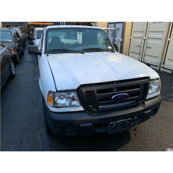 2008 FORD RANGER SUPER CAB 4X4 PICKUP, 2 DR, WHITE, VIN 1FTZR45E68PA10723