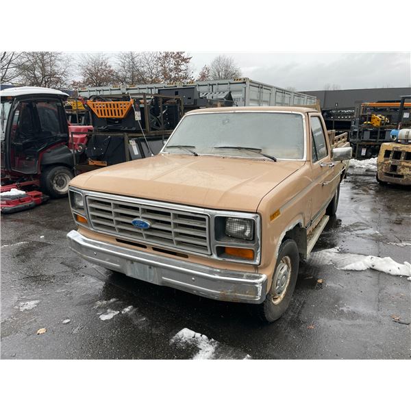 1984 FORD F150, 2DR, BEIGE, VIN 2FTCF15YDECA15548