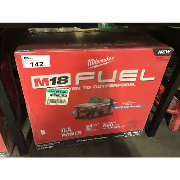 MILWAUKEE M18 FUEL 2736-20 8-1/4" CORDED / CORDLESS PORTABLE TABLE SAW ...