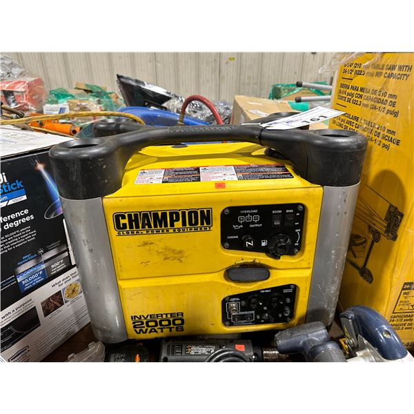 CHAMPION 73552I SINGLE PHASE PORTABLE GAS GENERATOR MAXIMUM OUTPUT 2000W