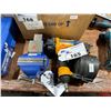 Image 1 : BOSTITCH PNEUMATIC NAILER GUN WITH DRUM FEEDER AND SMALL BLUE PORTABLE VICE