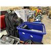 Image 1 : AWP HP TOOL BAG BACKPACK WITH CONTENTS OF ASSORTED HAND TOOLS, PNEUMATIC STAPLE GUN, MAKITA