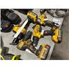 Image 2 : LOT OF ASSORTED DEWALT CORDLESS POWER TOOLS INCLUDING 2 DRILLS, IMPACT DRIVER, COMPACT