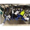 Image 2 : 2 ASSORTED HYDRAULIC JACKS, JACK STAND, HEAVY DUTY PIPE WRENCH AND POULON GAS POWERED WEED TRIMMER