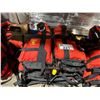 Image 2 : 3 SETS OF FORCE 6 .COM MEDIUM / LARGE RED RESCUE INSTRUCTORS PERSONAL FLOATATION VESTS