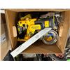 Image 2 : 2 BOXES OF ASSORTED TOOLS, DEWALT CORDLESS RECIPROCATING SAW WITH BATTERY ( NO CHARGER ), SAW