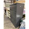 Image 2 : HIRSH DARK GREY METAL 4 DRAWER LATERAL FILING CABINET
