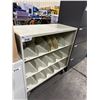 Image 2 : METAL 3 TIER MOBILE STORAGE SHELF WITH HEAVY DUTY CASTERS