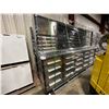 Image 2 : STEELMAN STAINLESS STEEL 30 DRAWER 2 DOOR WORKBENCH 71"H X 112"W X 25"D WITH ATTACHED HUTCH,
