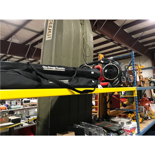 3 PORTABLE HONEYWELL COMMERCIAL FANS, AND 2 ON-STAGE STANDS IN CARRY BAGS