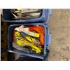 Image 2 : 6 BINS OF ASSORTED SAFETY STRAPS, LIFTING STRAPS, LIFTING CABLES, AND PIN ANCHORS