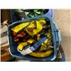 Image 2 : 6 BINS OF ASSORTED SAFETY HARNESSES, SAFETY STRAPS, LOCK OUT MANUALS/TAGS, AND AIR BRAKE PARTS