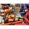 Image 2 : 1 HUSQVARNA 445 GAS CHAINSAW AND 1 STIHL HS82T GAS CHAINSAW (PARTS & REPAIR)