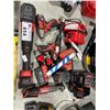 Image 2 : LOT OF ASSORTED MILWAUKEE CORDLESS POWER TOOLS INCLUDING HACKZALL, ANGLE GRINDER, 2 SCREWDRIVERS
