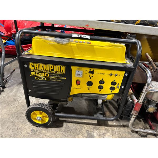 CHAMPION 100106 MOBILE GAS GENERATOR MAXIMUM OUTPUT 5500W