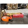 Image 1 : LOT OF ASSORTED SURVEY EQUIPMENT INCLUDING NIKON AUTOMATIC LEVEL, TRIPOD, METER STICKS AND TRIANGLE