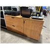 Image 1 : LIGHT WOOD SINGLE DOOR 2 DRAWER COMBINATION CREDENZA 60" X 20" X 29"