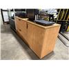 Image 2 : LIGHT WOOD SINGLE DOOR 2 DRAWER COMBINATION CREDENZA 60" X 20" X 29"