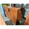 Image 2 : RED WOOD 2 DOOR CABINET 35.5" X 22" X 29"