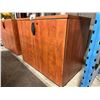 Image 2 : RED WOOD 2 DOOR CABINET 35.5" X 22" X 29"