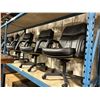 Image 2 : 3 BLACK LEATHER STYLE MID BACK MOBILE ADJUSTABLE OFFICE CHAIRS