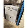 Image 2 : GREY METAL 2 DRAWER LOCKING PEDESTAL WITH KEY