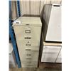 Image 2 : BEIGE METAL 4 DRAWER LEGAL FILE CABINET & DARK WOOD 4 DRAWER LEGAL FILE CABINET