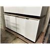 Image 2 : 4 WHITE 2 DOOR STORAGE CABINETS 35.5" X 16" X 29.5"