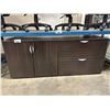 Image 1 : DARK WOOD 2 DOOR 2 DRAWER COMBINATION CREDENZA 71" X 22" X 29"