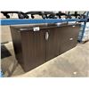 Image 2 : DARK WOOD 2 DOOR 2 DRAWER COMBINATION CREDENZA 71" X 22" X 29"