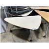 Image 2 : 8 HERMAN MILLER KIVA COLLECTION TRIANGULAR TOP 54"W X 28"D X 28"H WORK TABLES