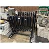 Image 1 : 2 BLACK HEAVY DUTY MOBILE DUMBBELL WEIGHT STORAGE RACKS