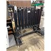 Image 2 : 2 BLACK HEAVY DUTY MOBILE DUMBBELL WEIGHT STORAGE RACKS